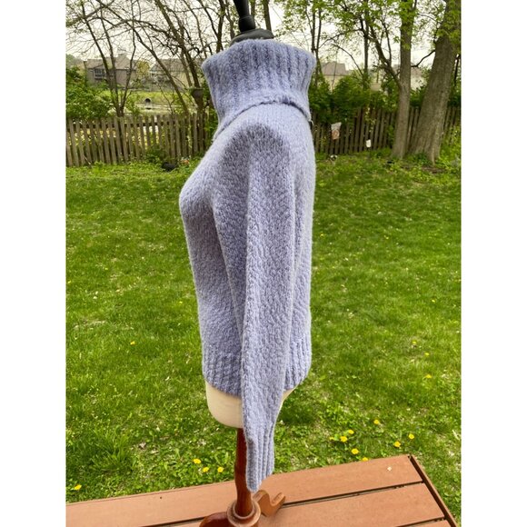 J.Crew Womens Lavender Turtleneck Sweater S/CH Acrylic Wool Blend Ribbed Knit - Picture 2 of 7